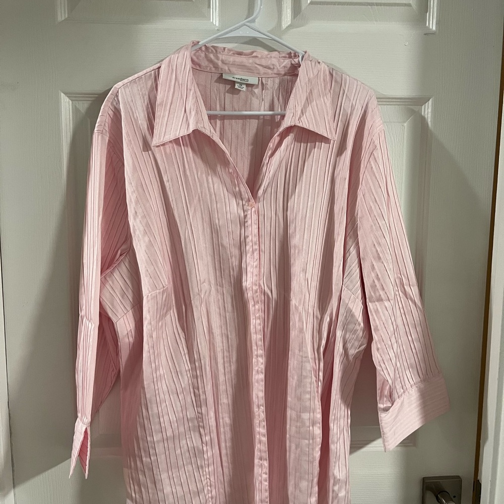 Dressbarn Pink Textured Blouse